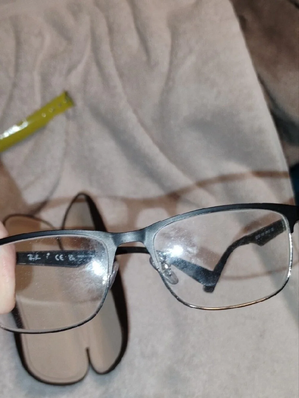 Ray-Ban Matte Black Semi-Rimless Eyeglasses